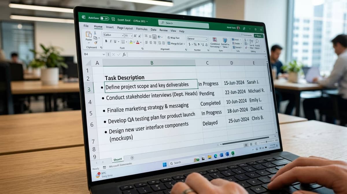 How to Insert and Format Bullet Points in Excel